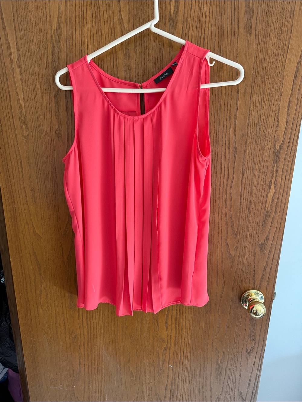 Apt. 9 Coral Pleated Sleeveless Camisole